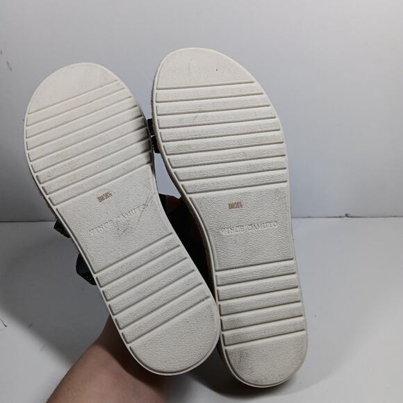 Vince Camuto Rallsan Leather Rhinestone Sandals Black size 8 - Picture 10 of 11